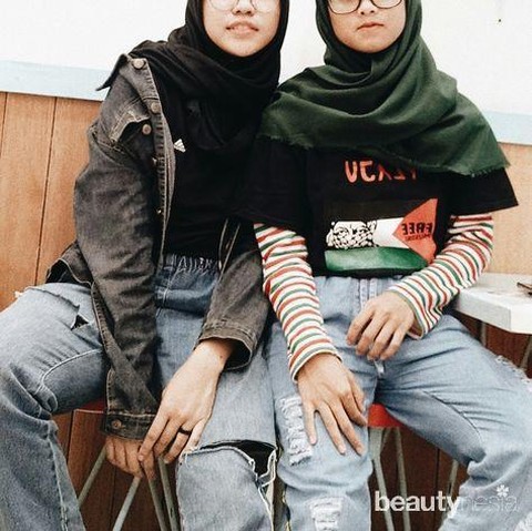 Grunge style hijab sale