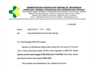 Beredar Surat Penerimaan Sampel COVID-19 Diliburkan, Ini Faktanya