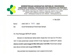 Beredar Surat Penerimaan Sampel COVID-19 Diliburkan, Ini Faktanya