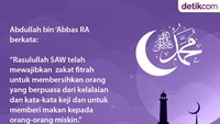 Tujuan Umat Islam Diwajibkan Zakat Fitrah Menurut Rasulullah SAW