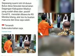 Viral Pasutri Tolak Bupati Madiun Evakuasi Anaknya yang Positif Corona