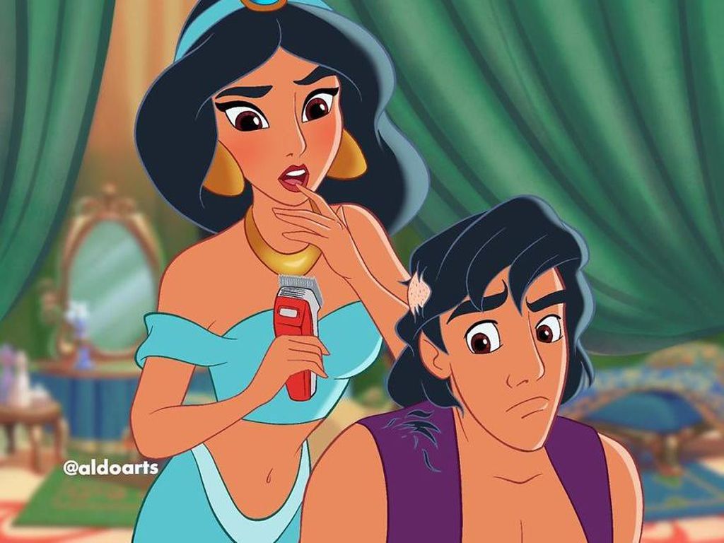 Foto: 10 Meme Kocak Ketika Cinderella Hingga Putri Jasmine Terdampak Corona