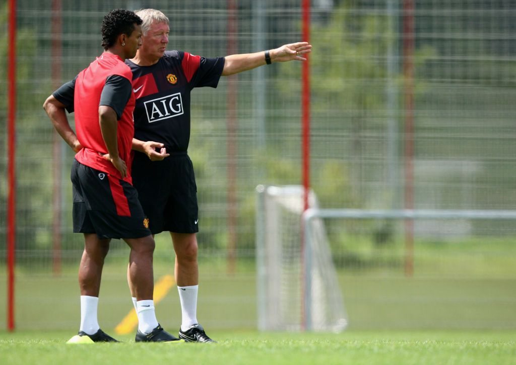 Nani dan Sir Alex Ferguson