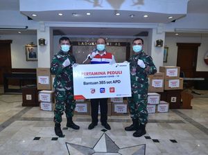 Pertamina Donasikan APD hingga Masker buat Tenaga Medis TNI AL