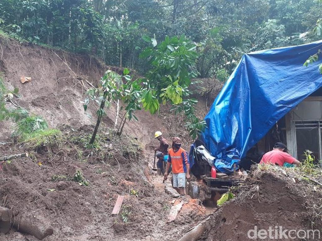Longsor Putus Akses Dua Desa dan Gudang Pengolahan Kayu di Banyuwangi Longsor Putus Akses Dua Desa dan Gudang Pengolahan Kayu di Banyuwangi
