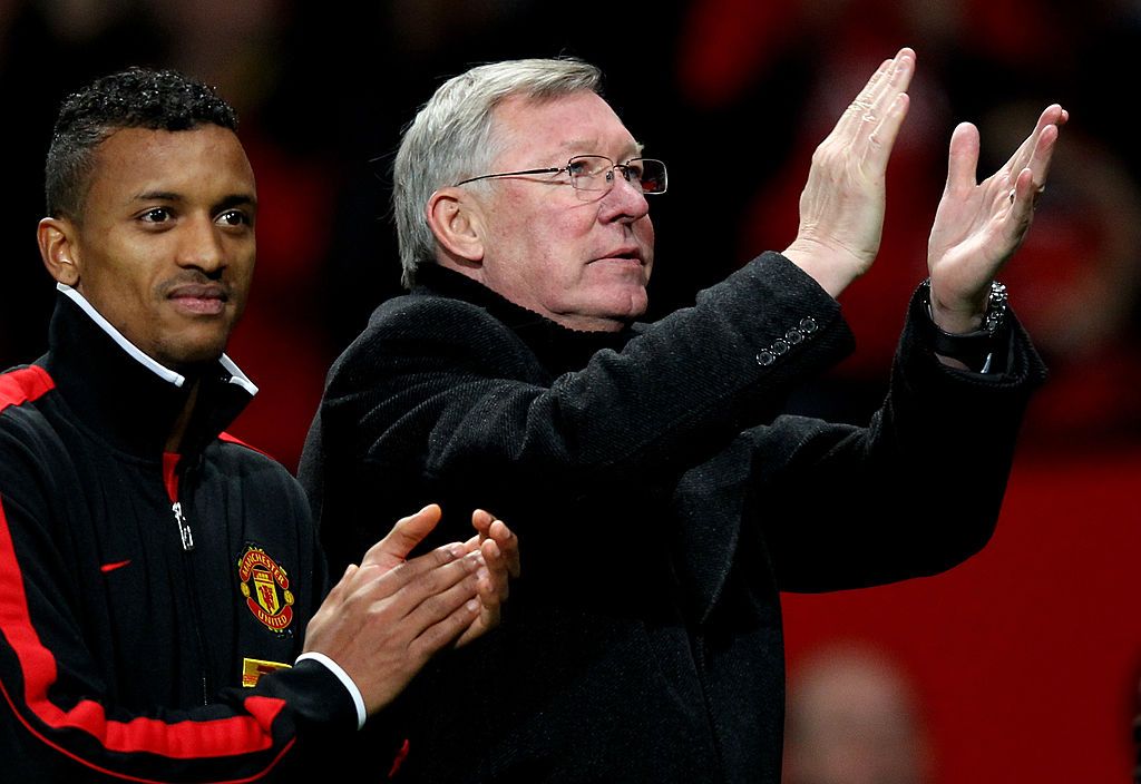 Nani dan Sir Alex Ferguson