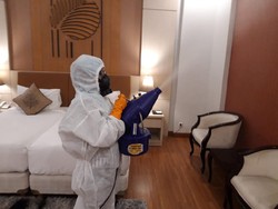 Jelang Buka di Bulan Juni, Hotel di Yogyakarta Didisinfektan