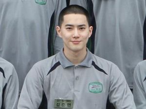 Foto Suho EXO di Pusat Latihan Wamil Beredar