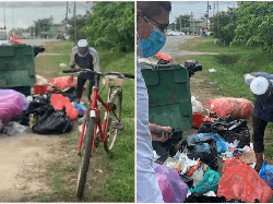 Miris! Pria Ini Cari Sisa Makanan di Tempat Sampah untuk Buka Puasa