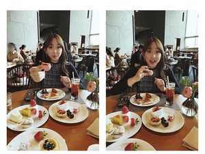 Gaya Asyik Kulineran Dita Karang, Idol Kpop Pertama Dari Indonesia