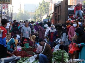 Begini Ramainya Pasar Tradisional Bekasi di Saat PSBB