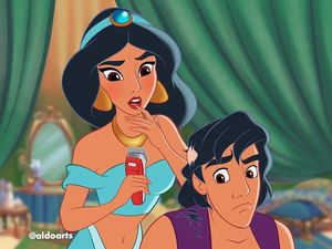 Ilustrasi Karakter Disney Saat Pandemi Corona