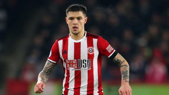 SHEFFIELD, ENGLAND - JANUARY 21: Mo Besic of Sheffield United during the Premier League match between Sheffield United and Manchester City at Bramall Lane on January 21, 2020 in Sheffield, United Kingdom. (Photo by Catherine Ivill/Getty Images)
