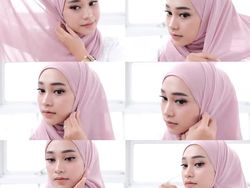 8 Tutorial Hijab Segi Empat Simpel Buat Silaturahmi Virtual Lebaran