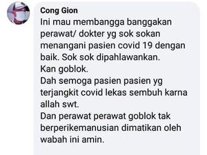 Hina Perawat Terkait COVID-19, Pemilik Akun Facebook Ini Dipolisikan