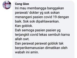 Hina Perawat Terkait COVID-19, Pemilik Akun Facebook Ini Dipolisikan