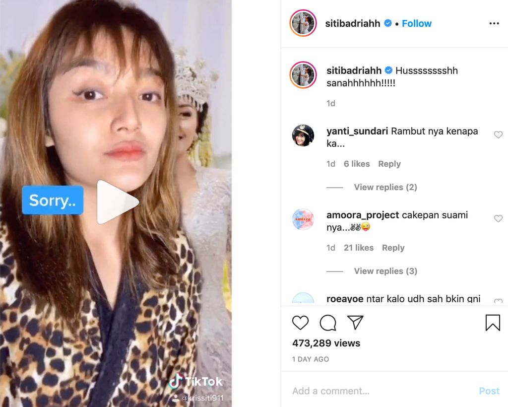 Postingan Siti Badriah