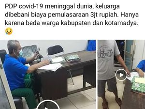 Viral Keluarga PDP Corona Diminta Bayar Rp 3 Juta untuk Pemulasaraan Jenazah