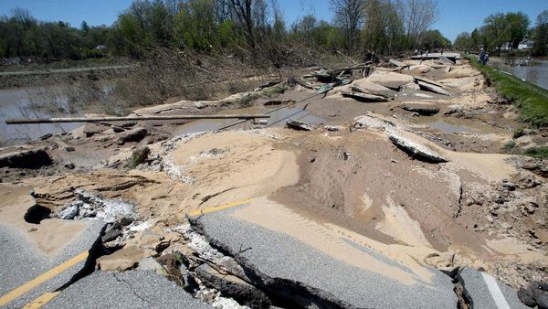 Begini Kerusakan Akibat Banjir di Michigan
