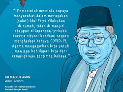 Wapres: Negara Lagi Hadapi Bahaya COVID-19, Sholat Id di Rumah Saja