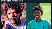 Kalau yang ini memiripkan Firmino dengan Samuel L. Jackson dalam perannya di Pulp Fiction. (Foto: screenshot Internet/Twitter)