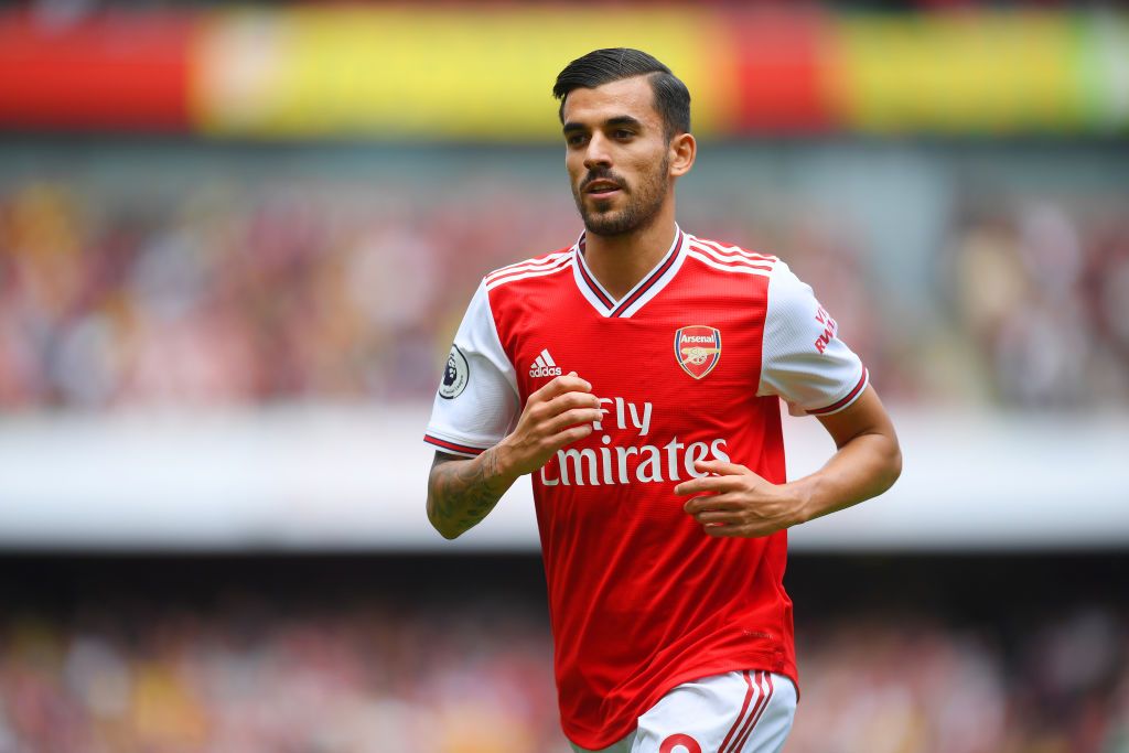 LONDON, ENGLAND - AUGUST 17: Dani Ceballos of Arsenal looks on during the Premier League match between Arsenal FC and Burnley FC at Emirates Stadium on August 17, 2019 in London, United Kingdom. (Photo by Michael Regan/Getty Images)