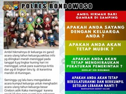 Begini Cara Polisi Bondowoso Imbau Warga Agar Jaga Jarak Saat Lebaran 2020