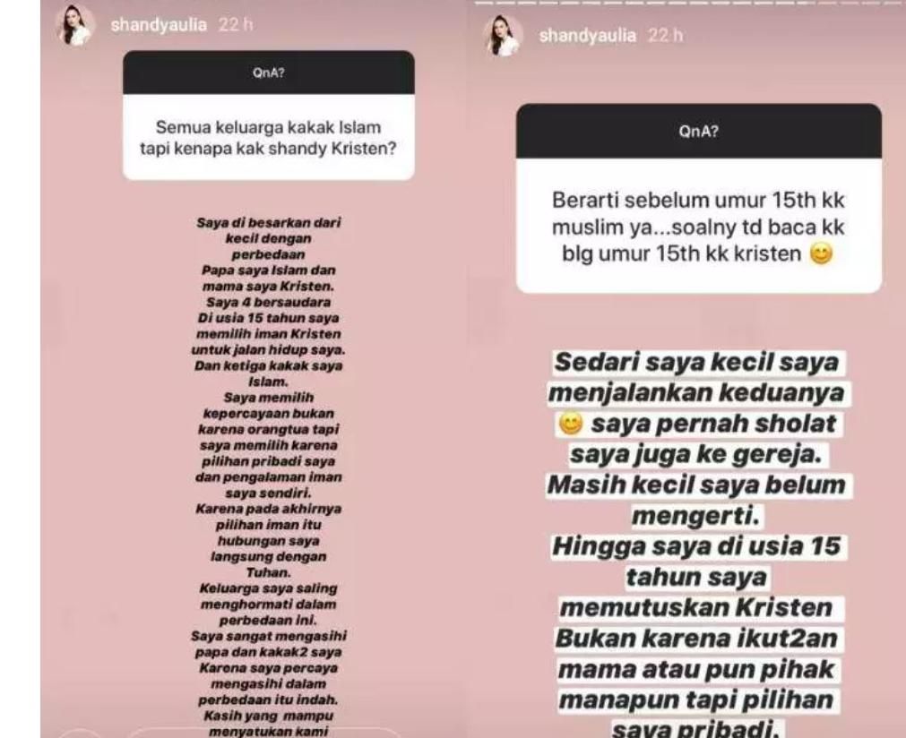Insta Stories Shandy Aulia