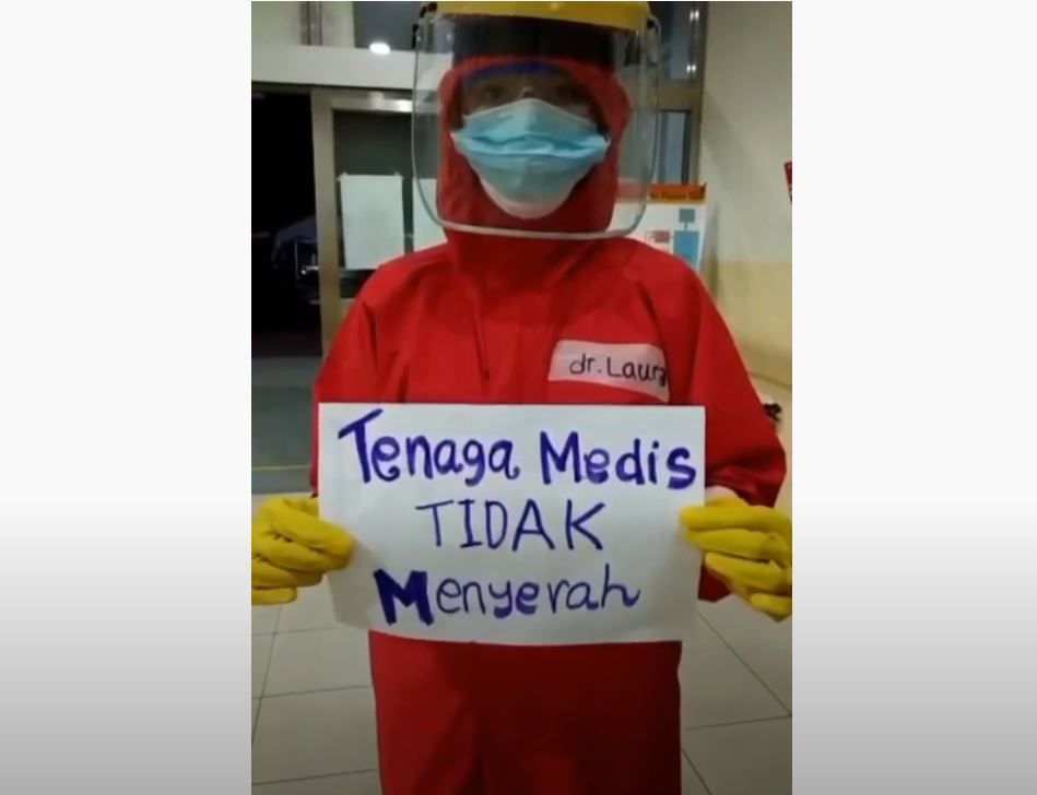 tenaga medis tidak menyerah, Indonesia jangan terserah