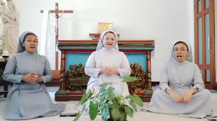 Viral tiga suster nyanyikan lagu Selamat Lebaran