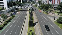 Potret Lengang Jalanan Protokol di Jakarta