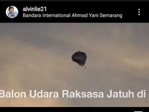 Bahaya! Balon Udara Juga Jatuh di Area Bandara Semarang