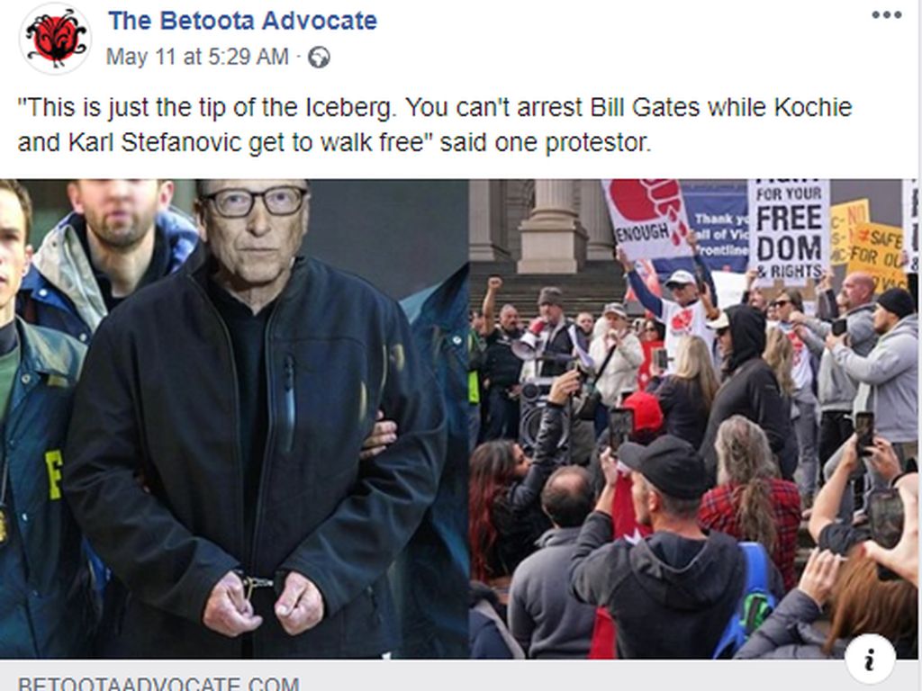 Beredar Gambar FBI Tangkap Bill Gates Atas Teror Biologis, Begini Faktanya Beredar Gambar FBI Tangkap Bill Gates Atas Teror Biologis, Begini Faktanya