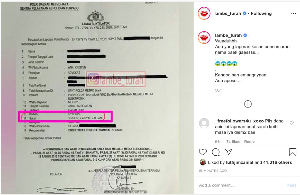 Syahrini jadi korban kasus pornografi. 