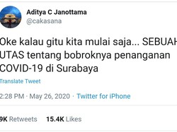 Viral Tweet Soroti Penanganan COVID-19 di Surabaya, ini Penjelasan Pemkot