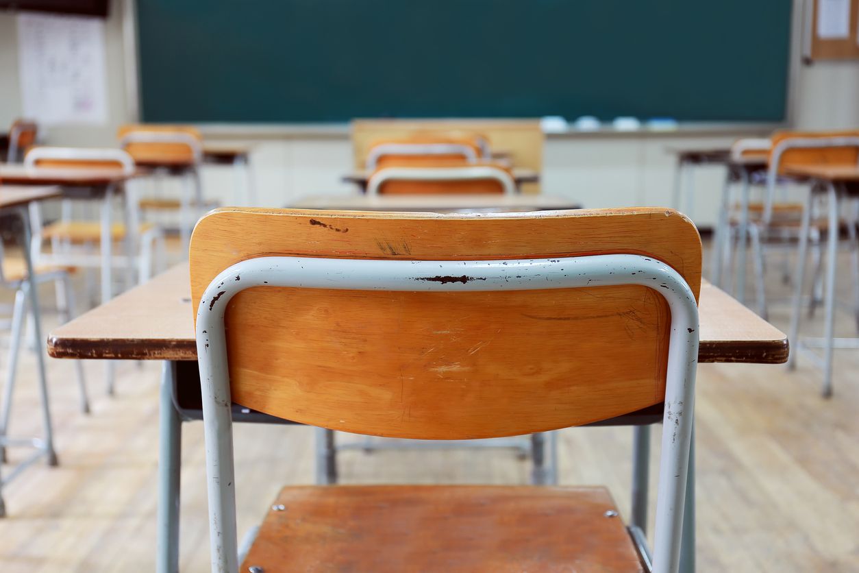 empty classroom view