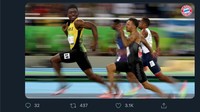 Yang ini Alphonso Davies jadi Usain Bolt. (Foto: screenshot Internet/Twitter)