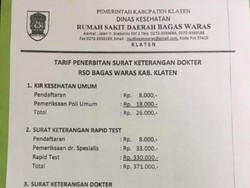 Beredar Tarif Penerbitan Surat Keterangan Dokter di Klaten, Ini Faktanya