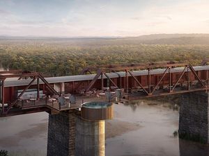 Foto: Hotel Keren dari Gerbong Kereta di Afrika