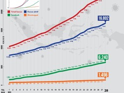 Kurva Corona di RI 28 Mei: Kasus Positif-Sembuh Naik, Angka Kematian Turun