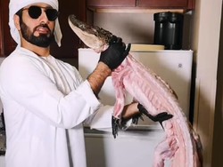 Chef Arab Ini Masak Buaya Panggang, Berani Cicip?
