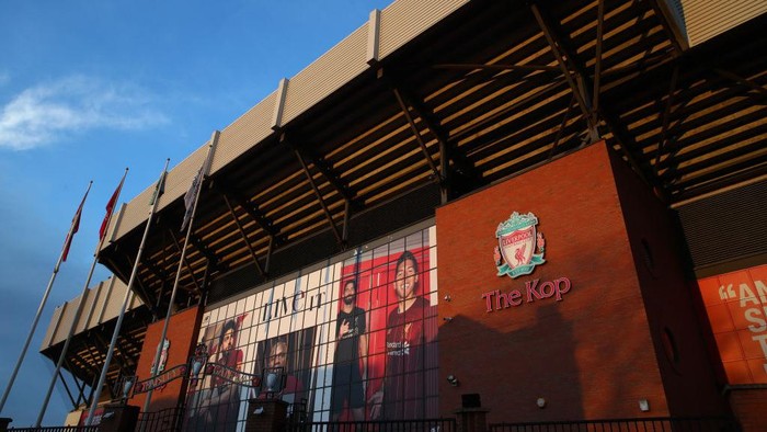 LIVERPOOL, ENGLAND - DECEMBER 29: A general view outside the stadium prior to the Premier League match between Liverpool FC and Wolverhampton Wanderers at Anfield on December 29, 2019 in Liverpool, United Kingdom. (Photo by Clive Brunskill/Getty Images)