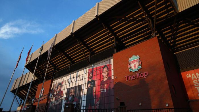 Anfield LIVERPOOL, ENGLAND - DECEMBER 29: A general view outside the stadium prior to the Premier League match between Liverpool FC and Wolverhampton Wanderers at Anfield on December 29, 2019 in Liverpool, United Kingdom. (Photo by Clive Brunskill/Getty Images)