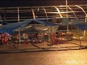 Posko COVID-19 di Palopo Sulsel Rusak Diterjang Angin Kencang