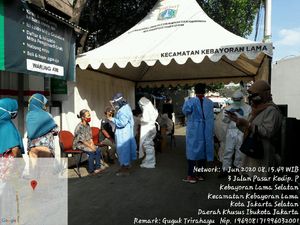 70 Pedagang Pasar Kedip Kebayoran Lama Jalani Pemeriksaan Swab Corona