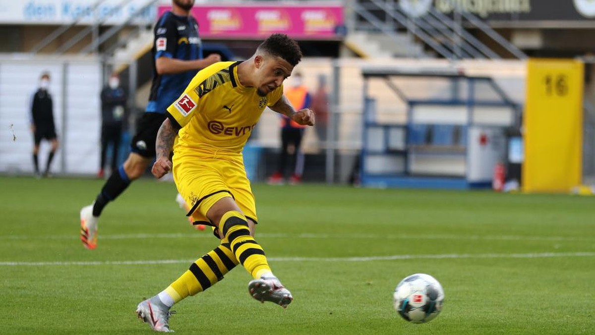 Top! Jadon Sancho Ikuti Jejak Messi, Hazard, Ronaldo, dan Suarez. (Foto: Getty Images/Lars Baron)