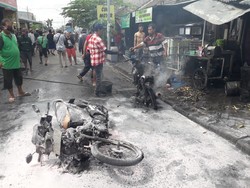 Mesin Penggiling Tebu Meledak Sambar Kios Bensin, 2 Orang Terluka Bakar