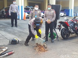 302 Motor Berknalpot Brong dan Dipakai Balap Liar Disita Selama PSBB