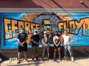 5 Seniman Minneapolis Gambar Mural George Floyd I Can Breathe