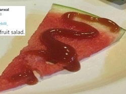 Makan Semangka Pakai Saus Tomat, Netizen Sebut Penistaan Makanan!